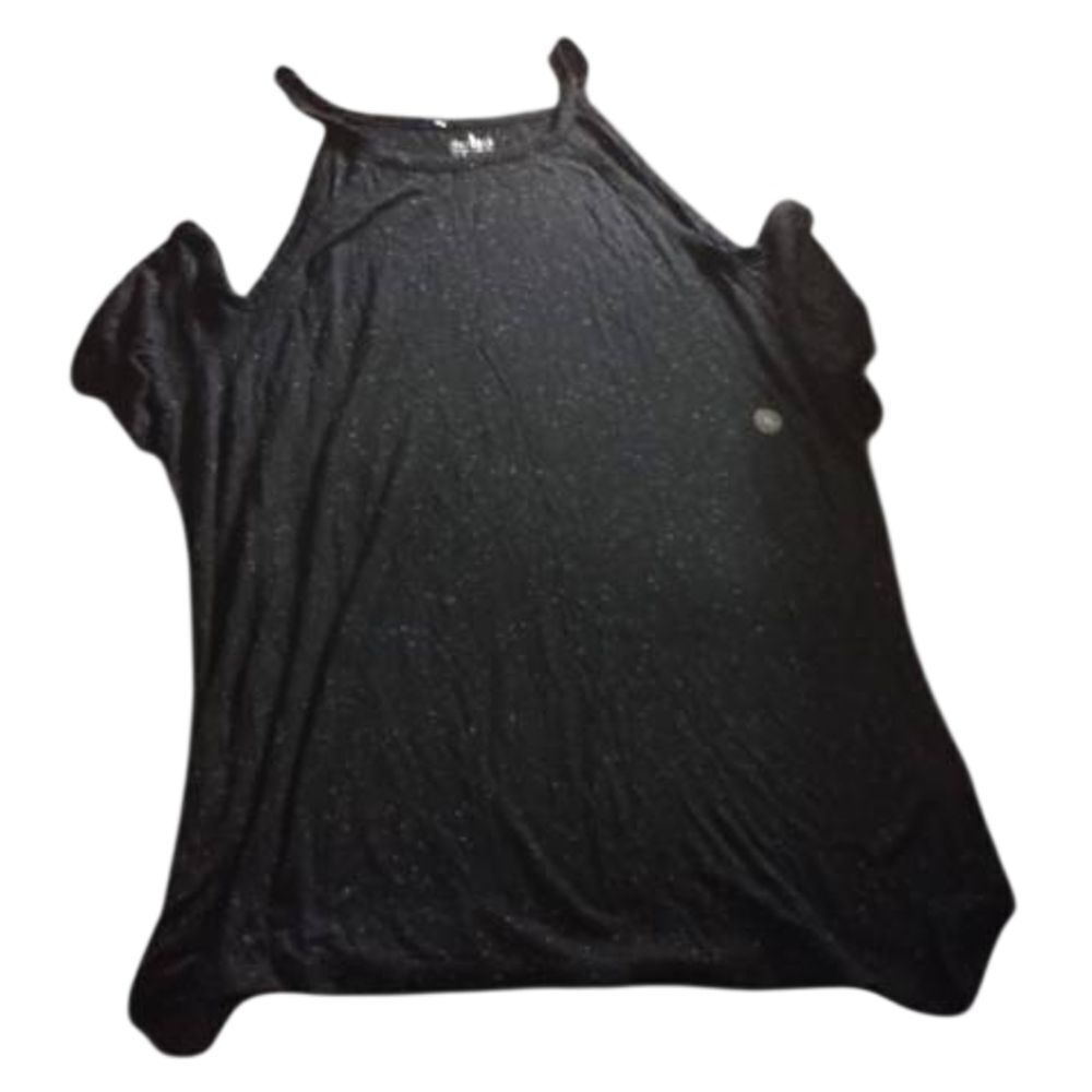 New York & Company Black Cut Out Tank Top (402)